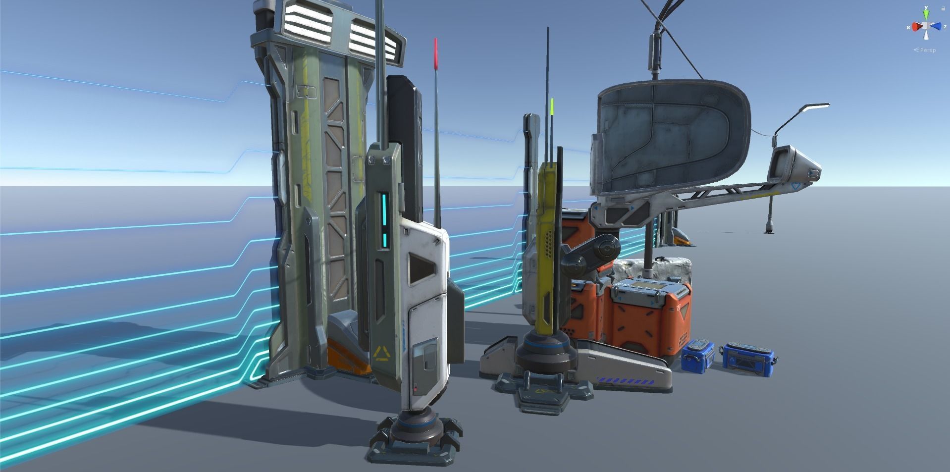 Sci - Fi Props Exterior Pack Low-poly 3D model_49