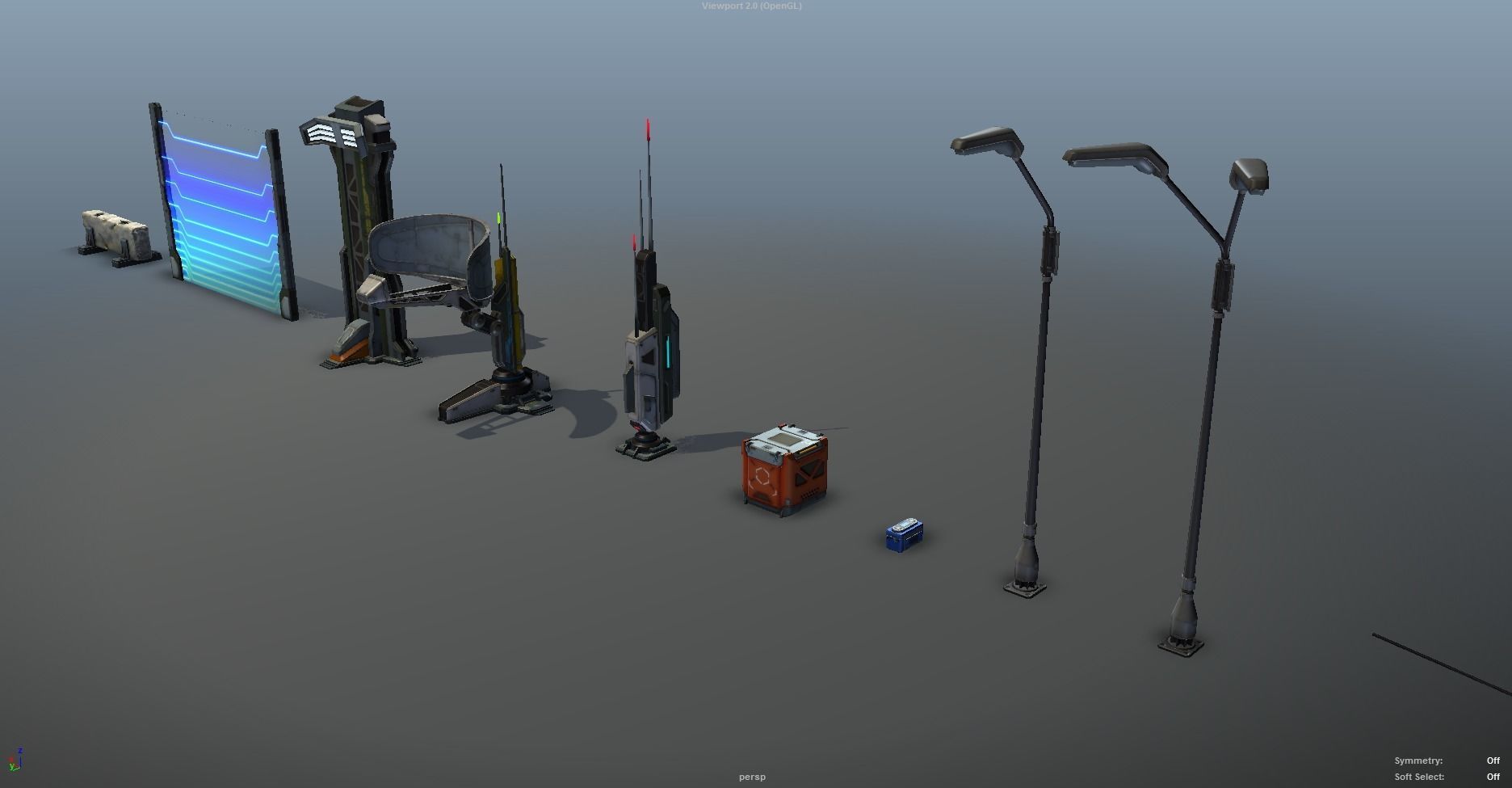 Sci - Fi Props Exterior Pack Low-poly 3D model_35