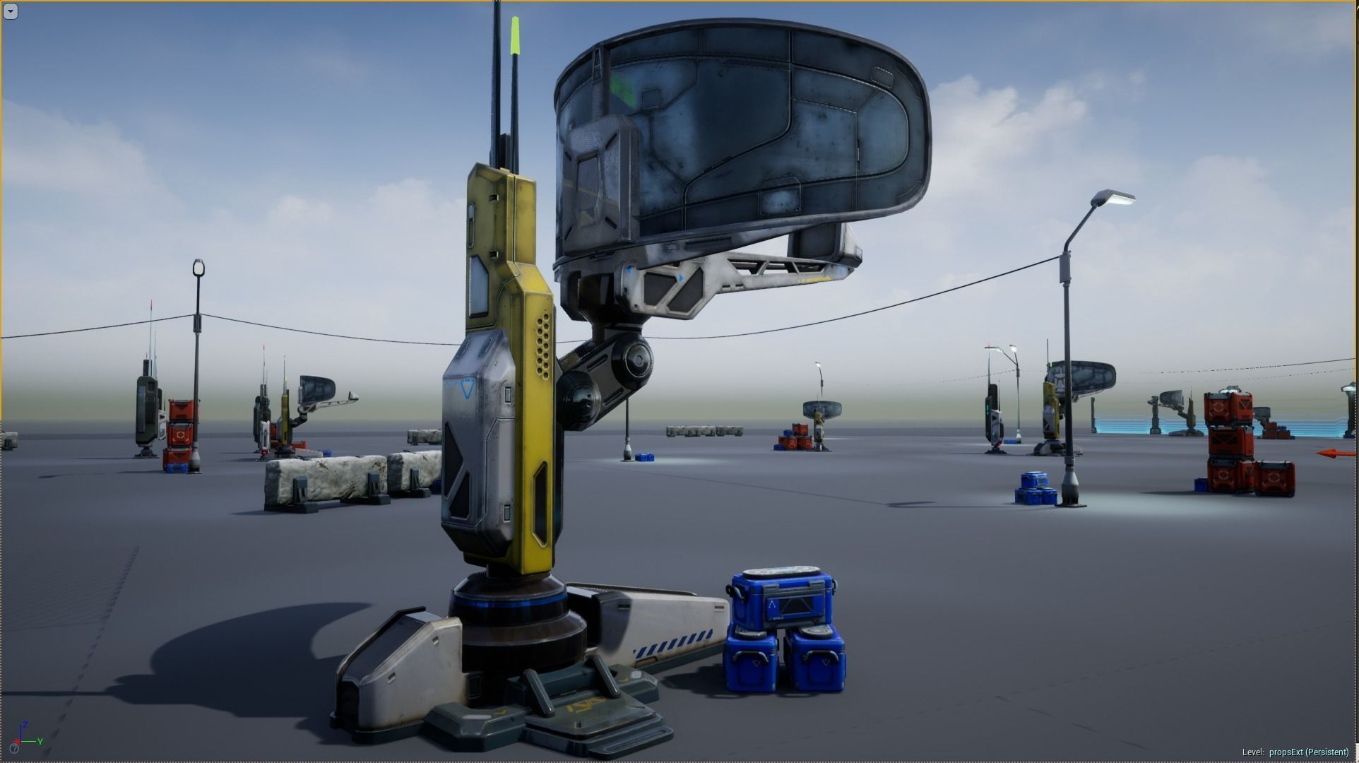 Sci - Fi Props Exterior Pack Low-poly 3D model_9