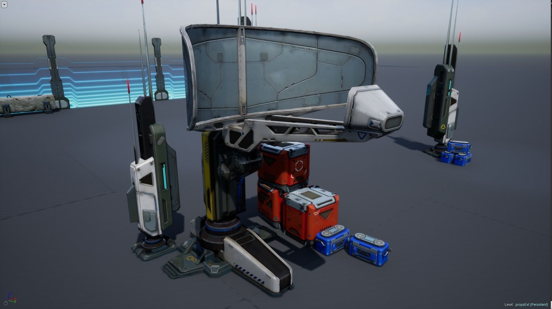 Sci - Fi Props Exterior Pack Low-poly 3D model_2