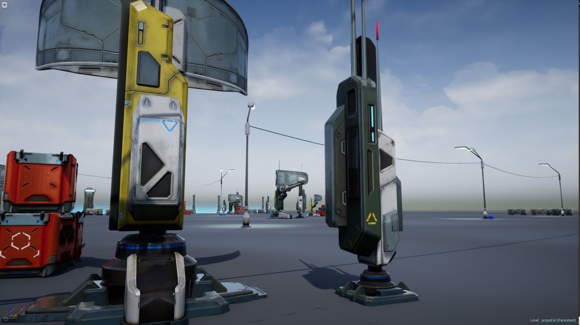 Sci - Fi Props Exterior Pack Low-poly 3D model_14