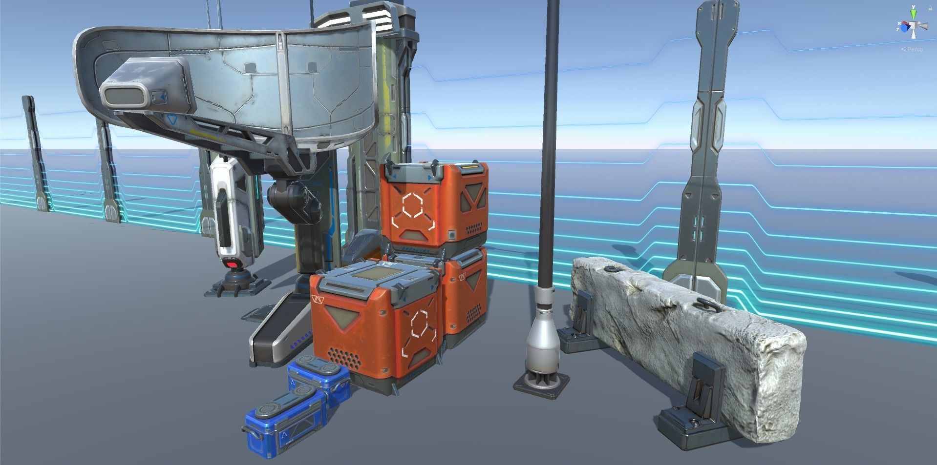 Sci - Fi Props Exterior Pack Low-poly 3D model_53