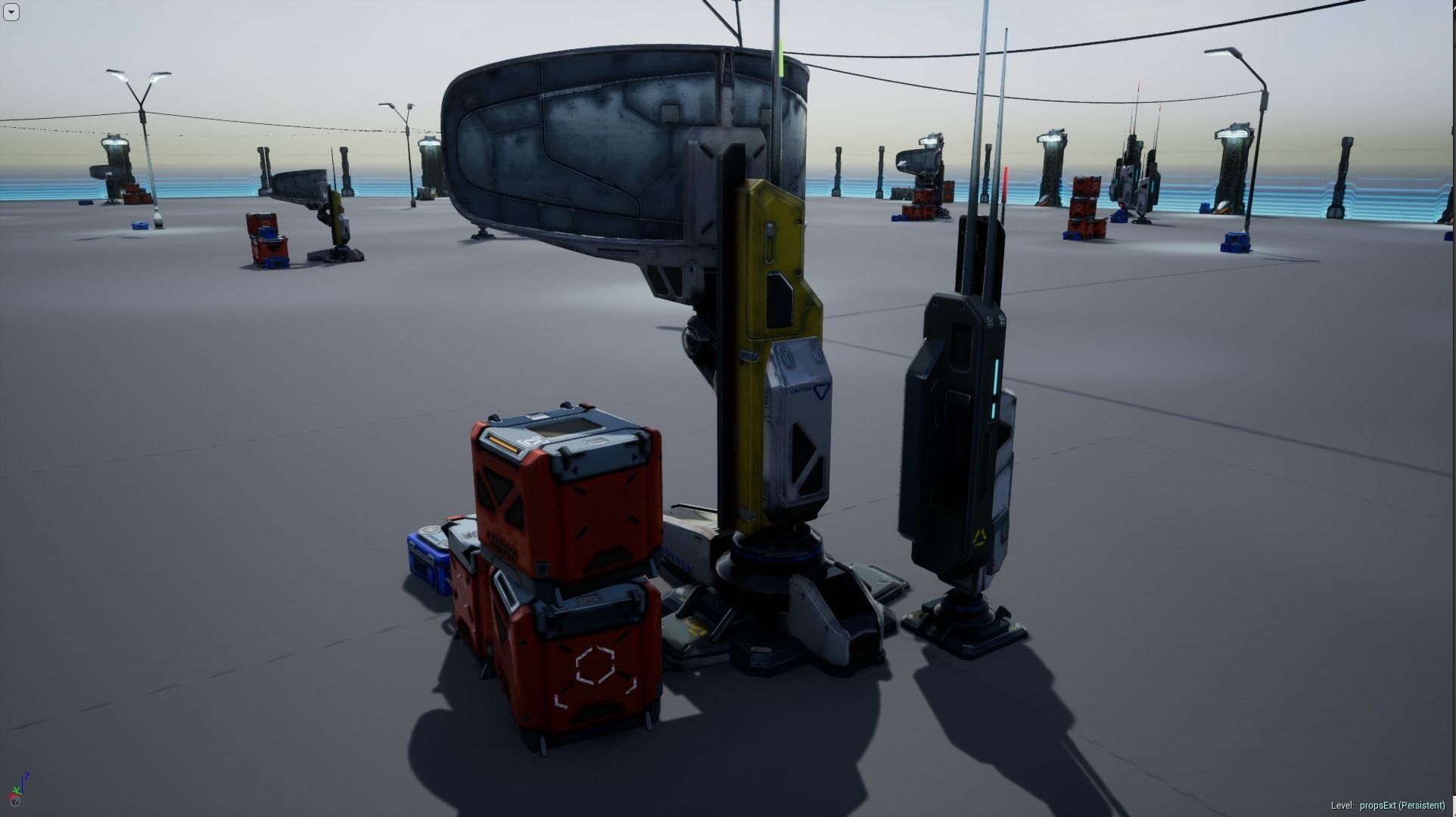 Sci - Fi Props Exterior Pack Low-poly 3D model_7