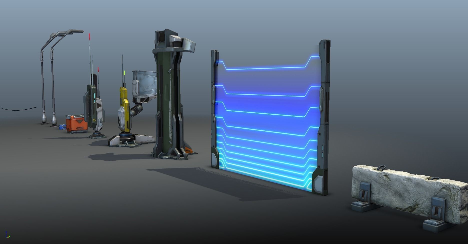 Sci - Fi Props Exterior Pack Low-poly 3D model_44