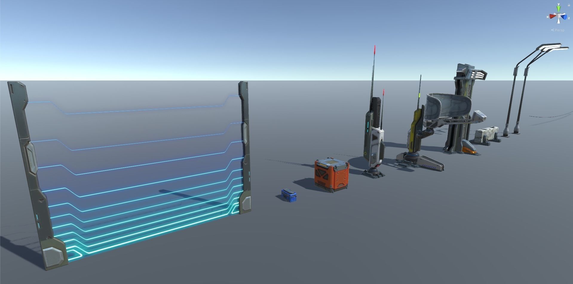 Sci - Fi Props Exterior Pack Low-poly 3D model_51