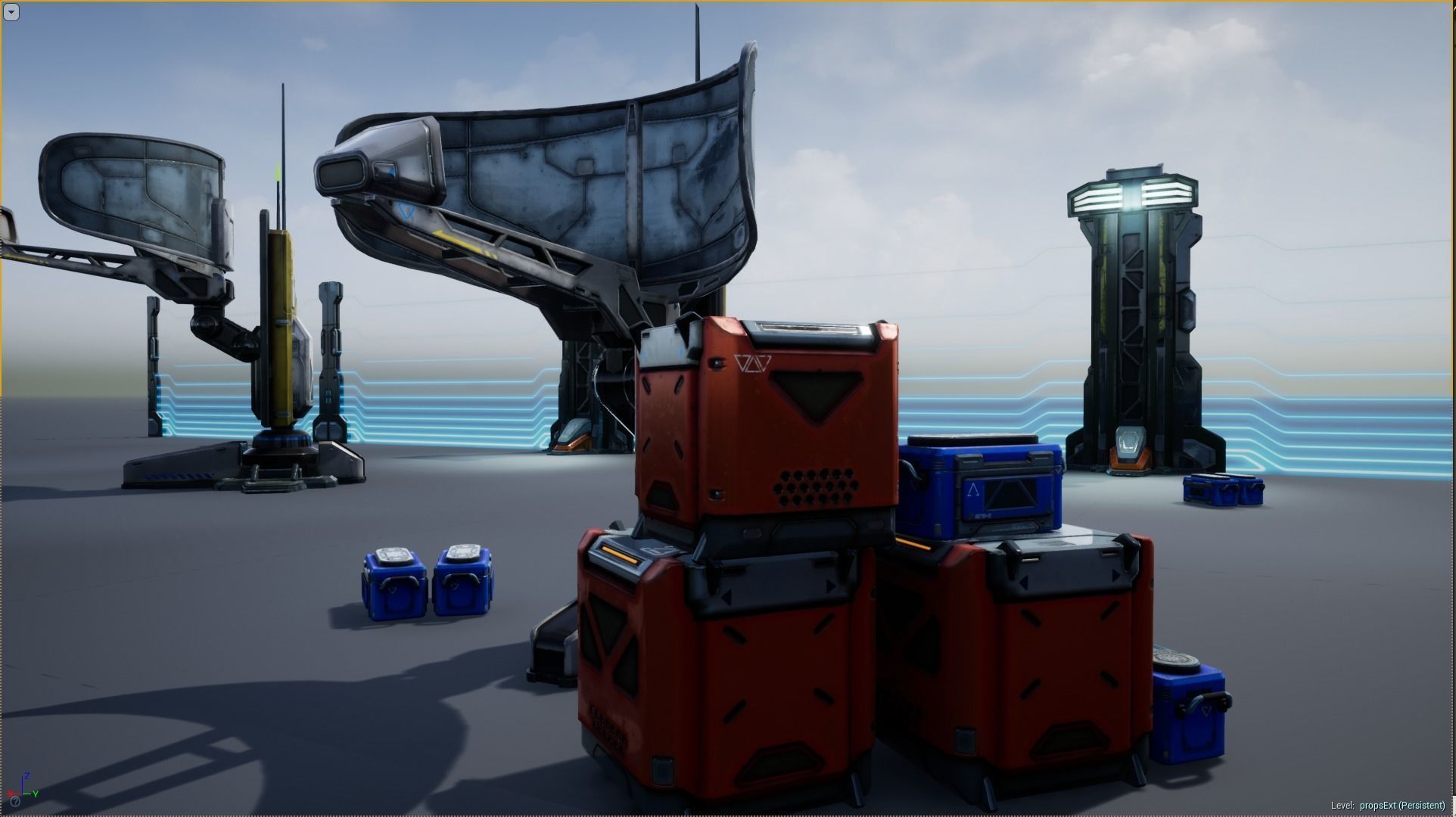 Sci - Fi Props Exterior Pack Low-poly 3D model_12