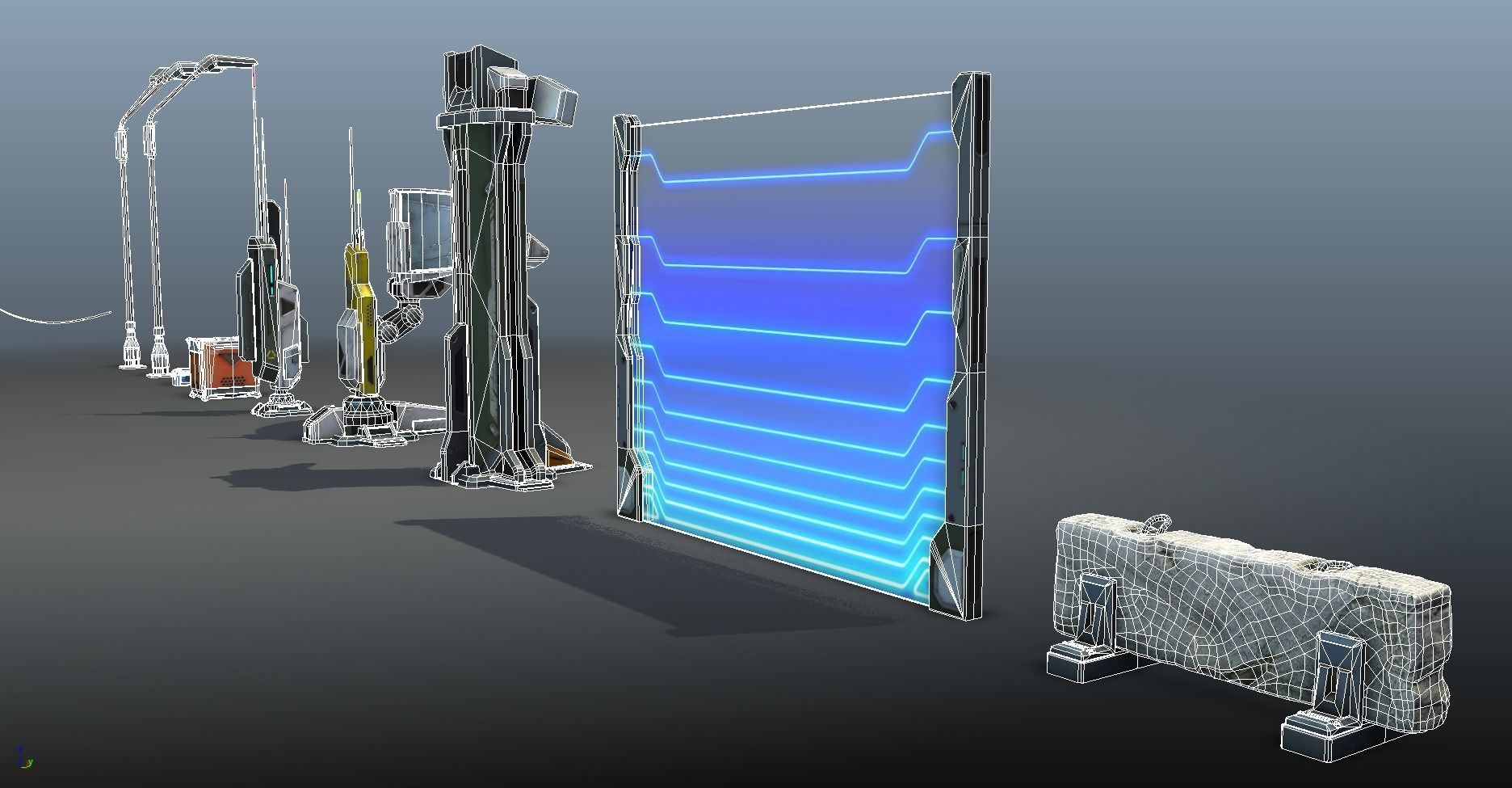 Sci - Fi Props Exterior Pack Low-poly 3D model_42