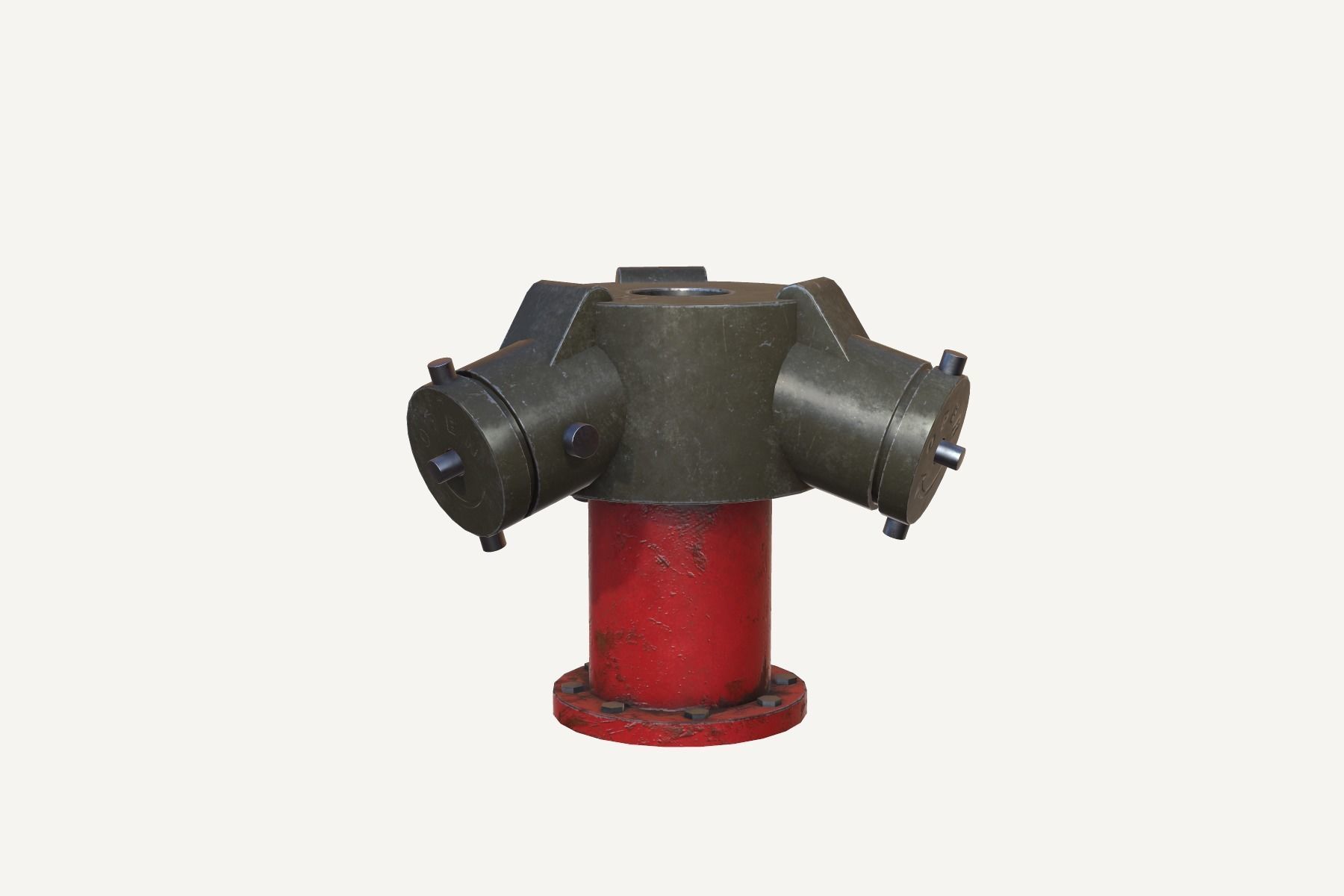 Water Hydrant Low-poly 3D model_1