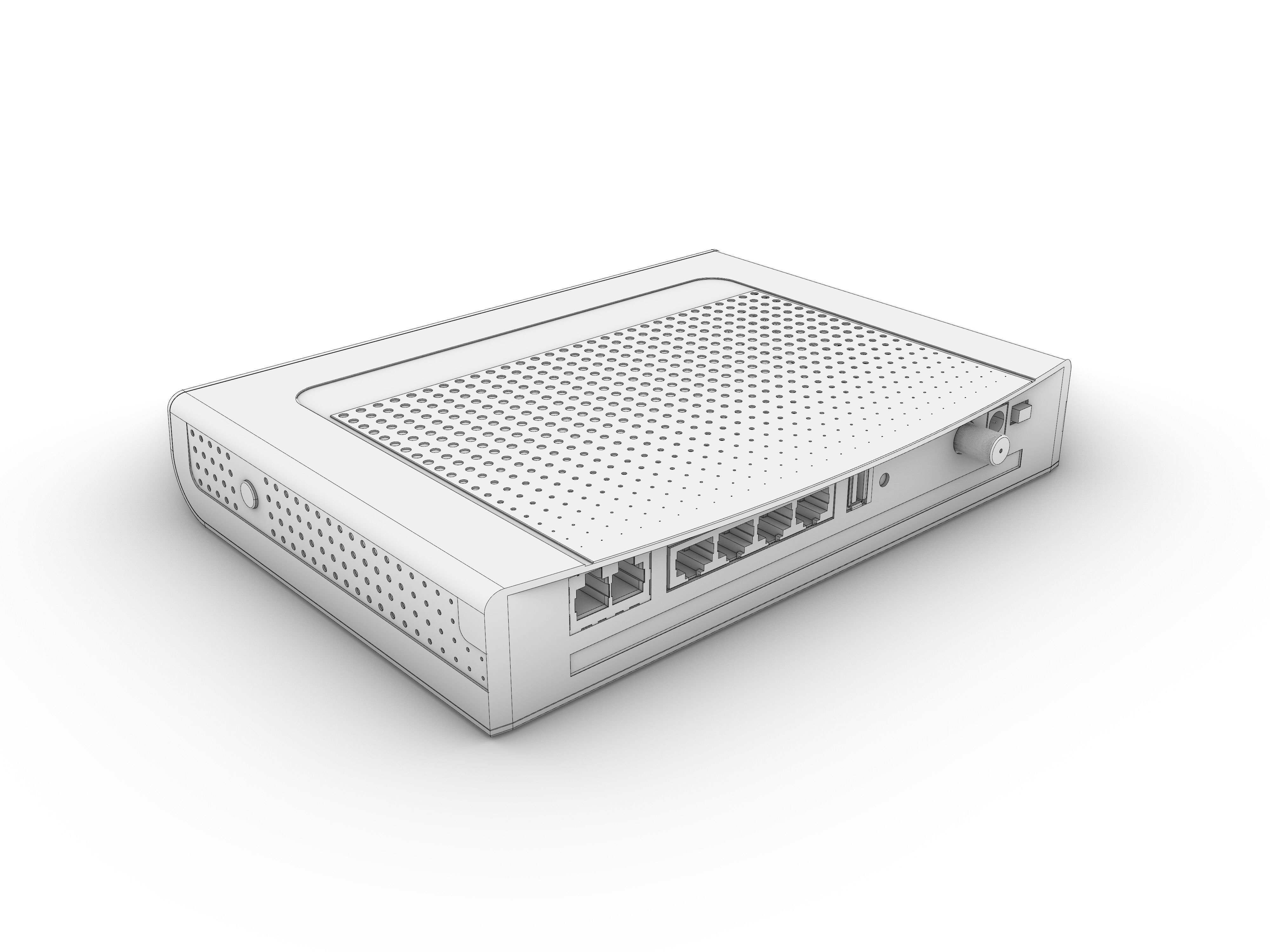 Wireless Router 3D model_4