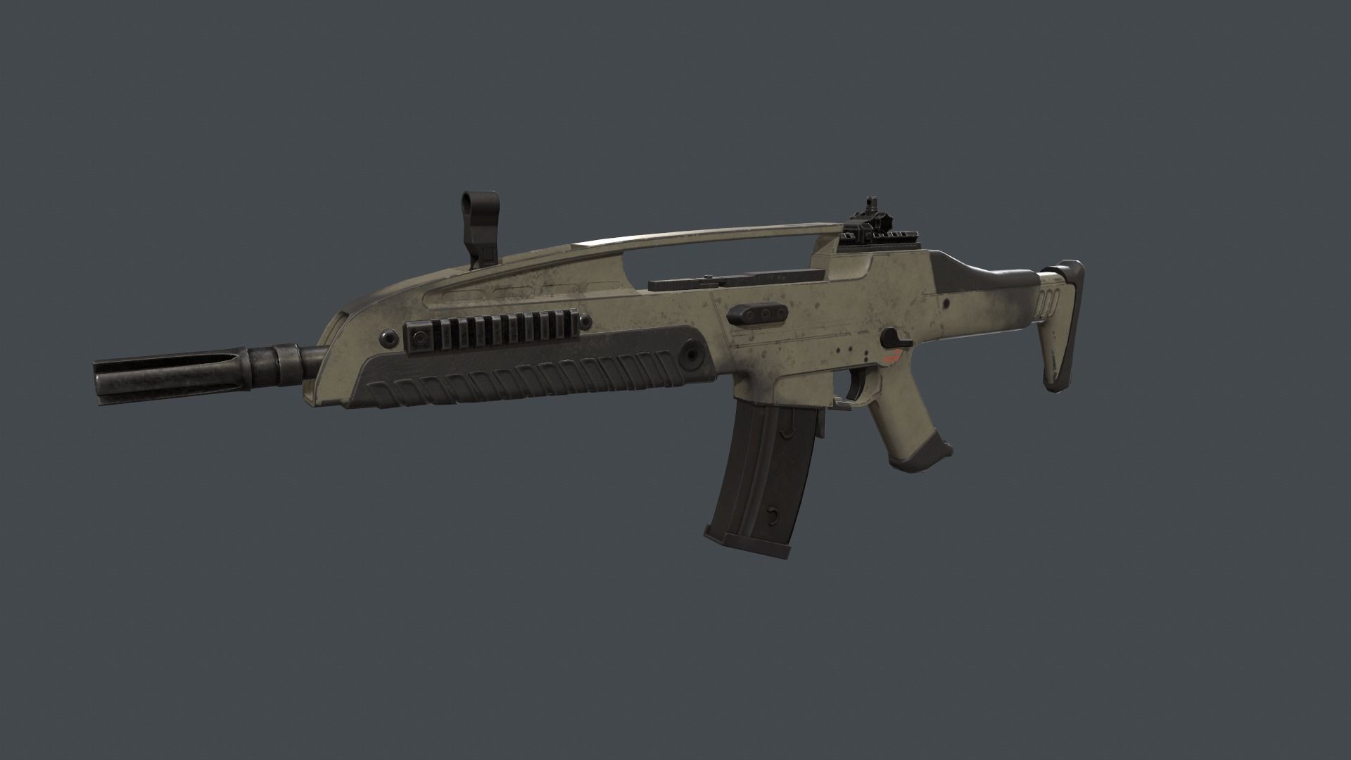 FPS XM8 Assault Rifle Low-poly 3D model_1