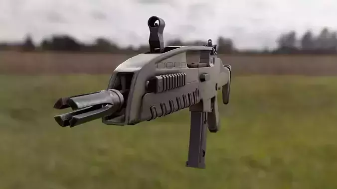 FPS XM8 Assault Rifle Low-poly 3D model
