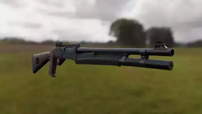 FPS Benelli SuperNova Shotgun Low-poly 3D model