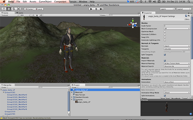 Angry Betty  Sci-Fi Lady Low-poly 3D model_1