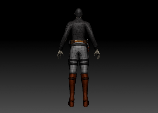 Angry Betty  Sci-Fi Lady Low-poly 3D model_3