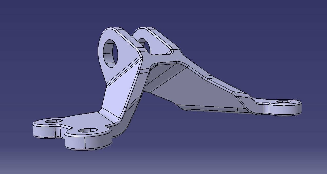 GE jet engine bracket 1 Free 3D model_1