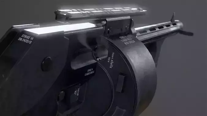 FPS Striker Shotgun Low-poly 3D model