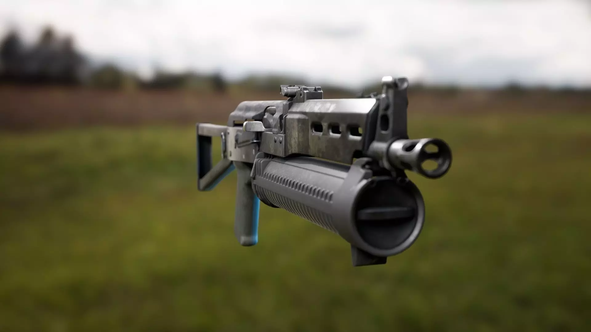 Animated PP19 SMG Weapon Pack Low-poly 3D model_0