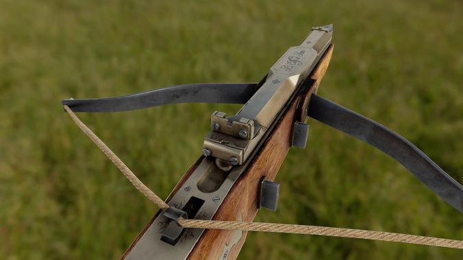 Hand Crossbow Low-poly 3D model