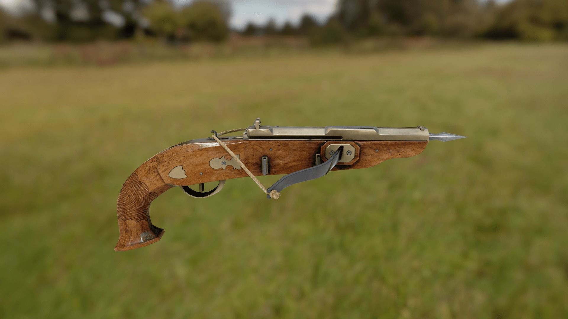 Hand Crossbow Low-poly 3D model_1