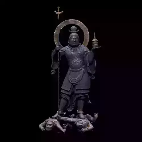 Bishamonten buddhist statue