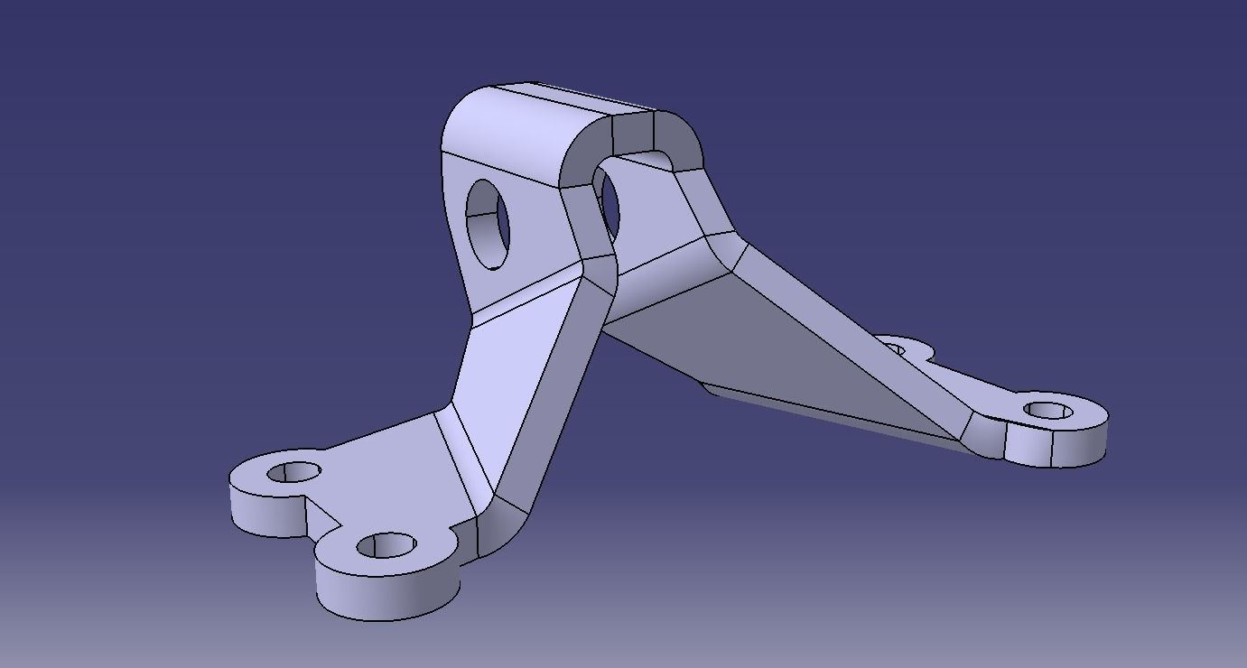 GE jet engine bracket 2 Free 3D model