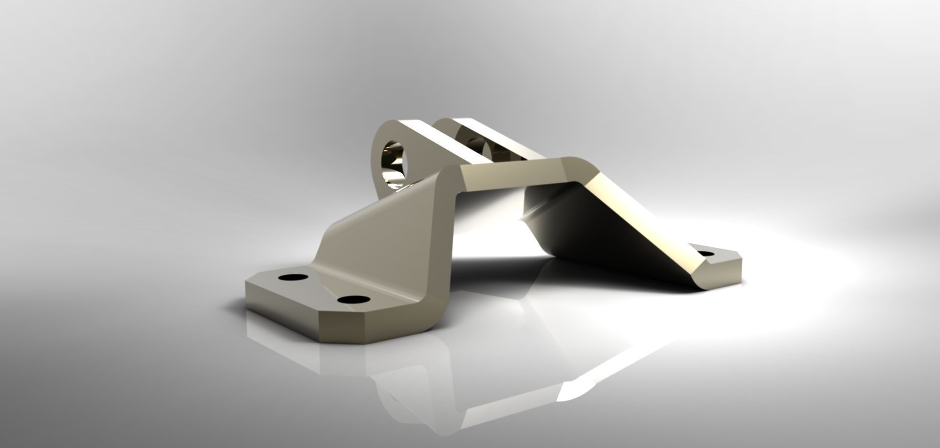 Ge jet engine bracket- sheetmetal experiment  Free 3D model_5