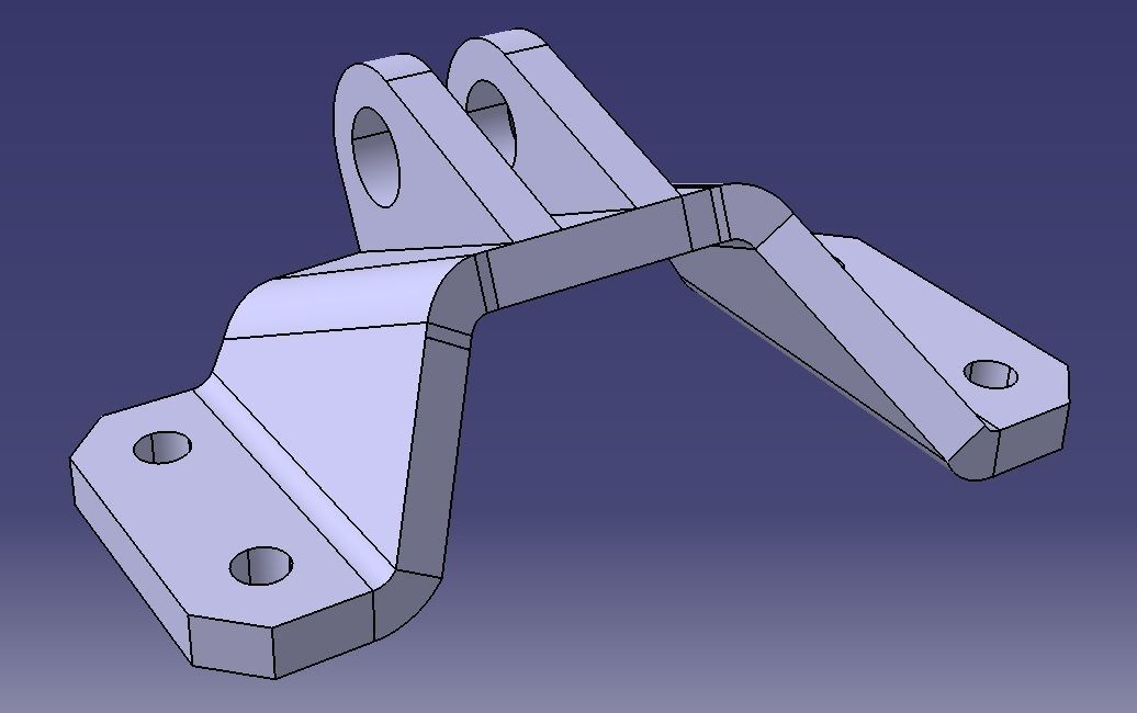 Ge jet engine bracket- sheetmetal experiment  Free 3D model_6