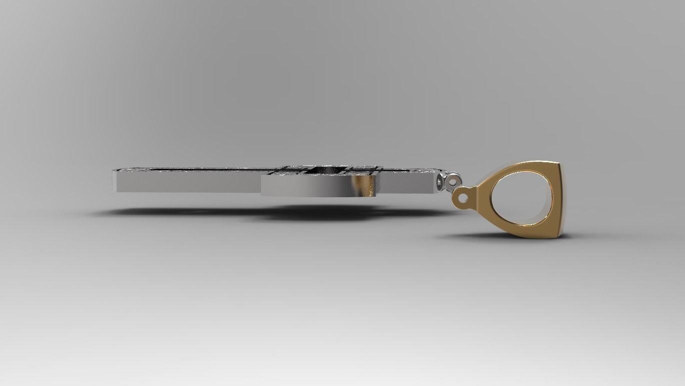 PENDANT RELIGIOUS CROSS BASE FORM 16 NO JES 3D print model_7