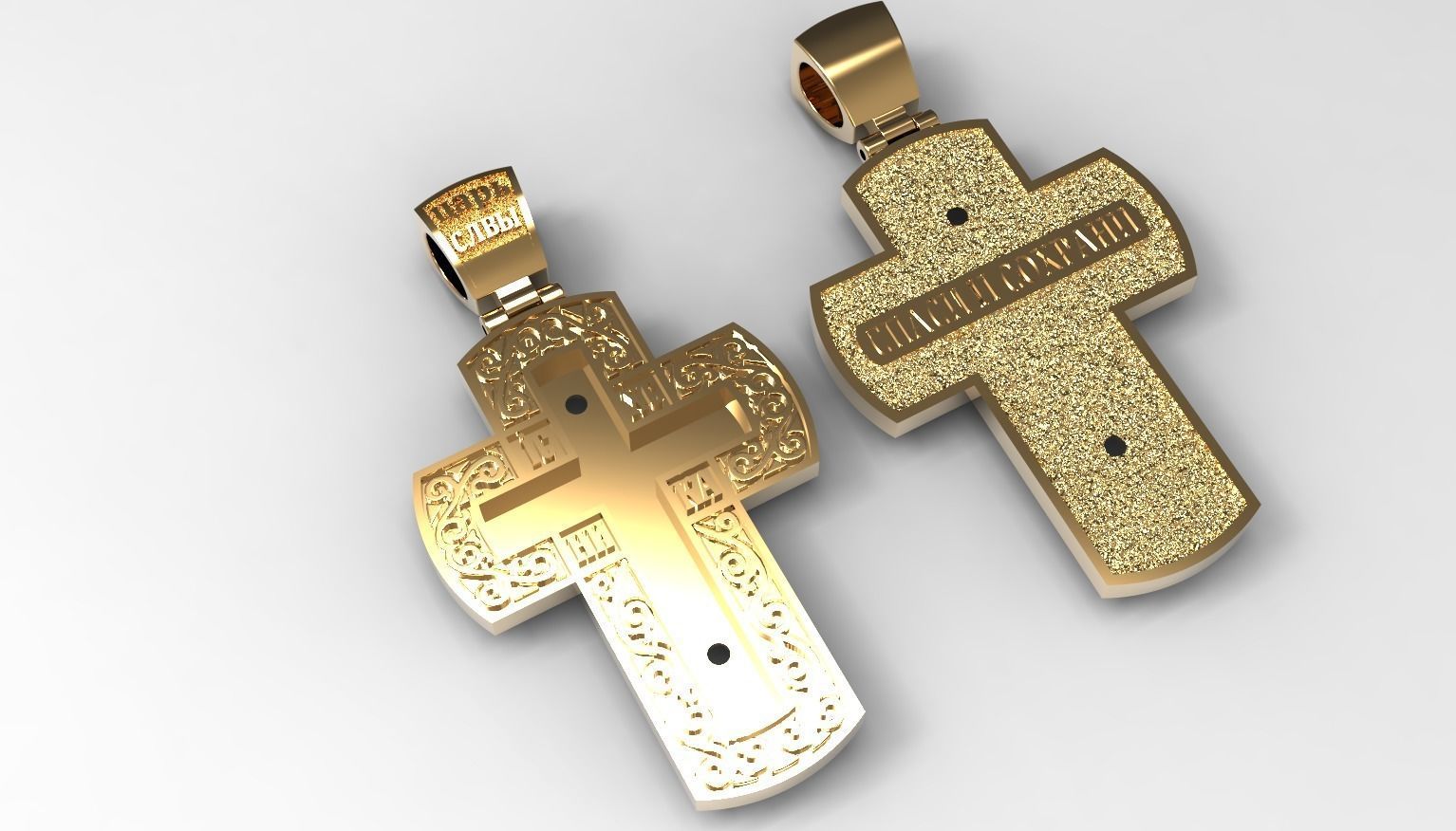 PENDANT RELIGIOUS CROSS BASE FORM 16 NO JES 3D print model_4
