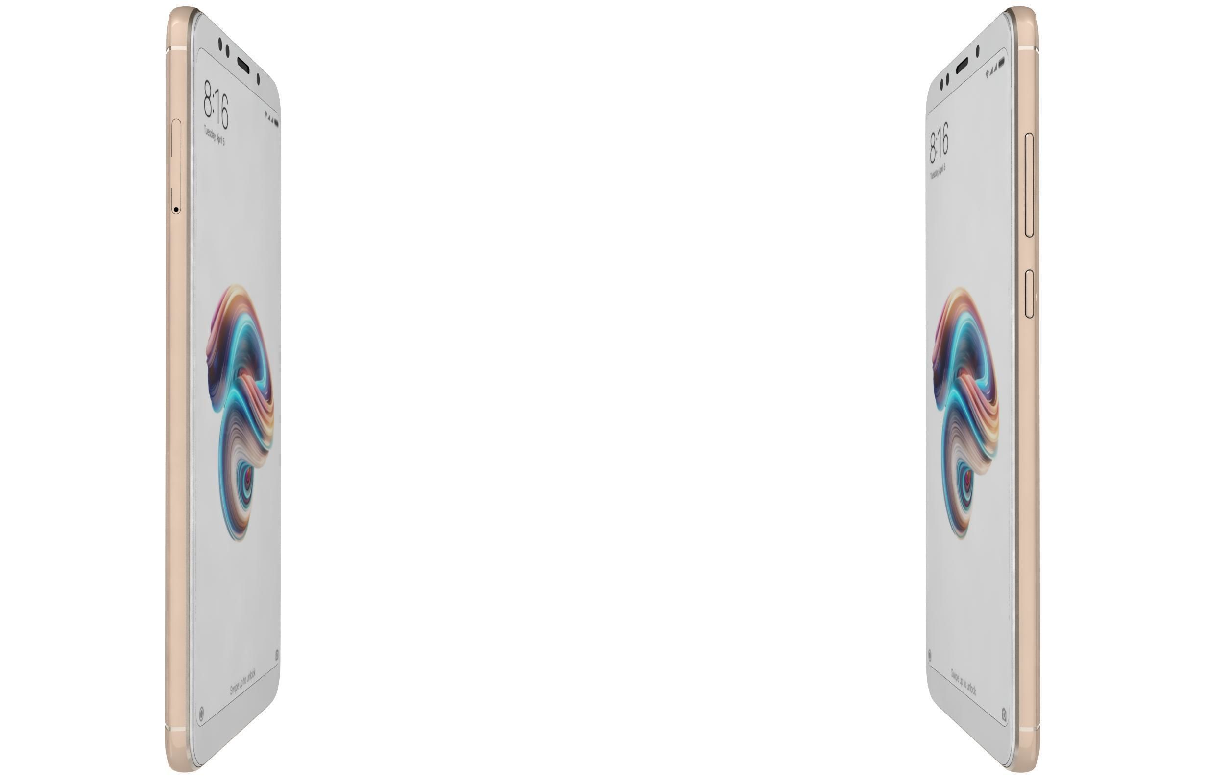 Xiaomi Redmi Note 5 Plus Gold 3D model_2