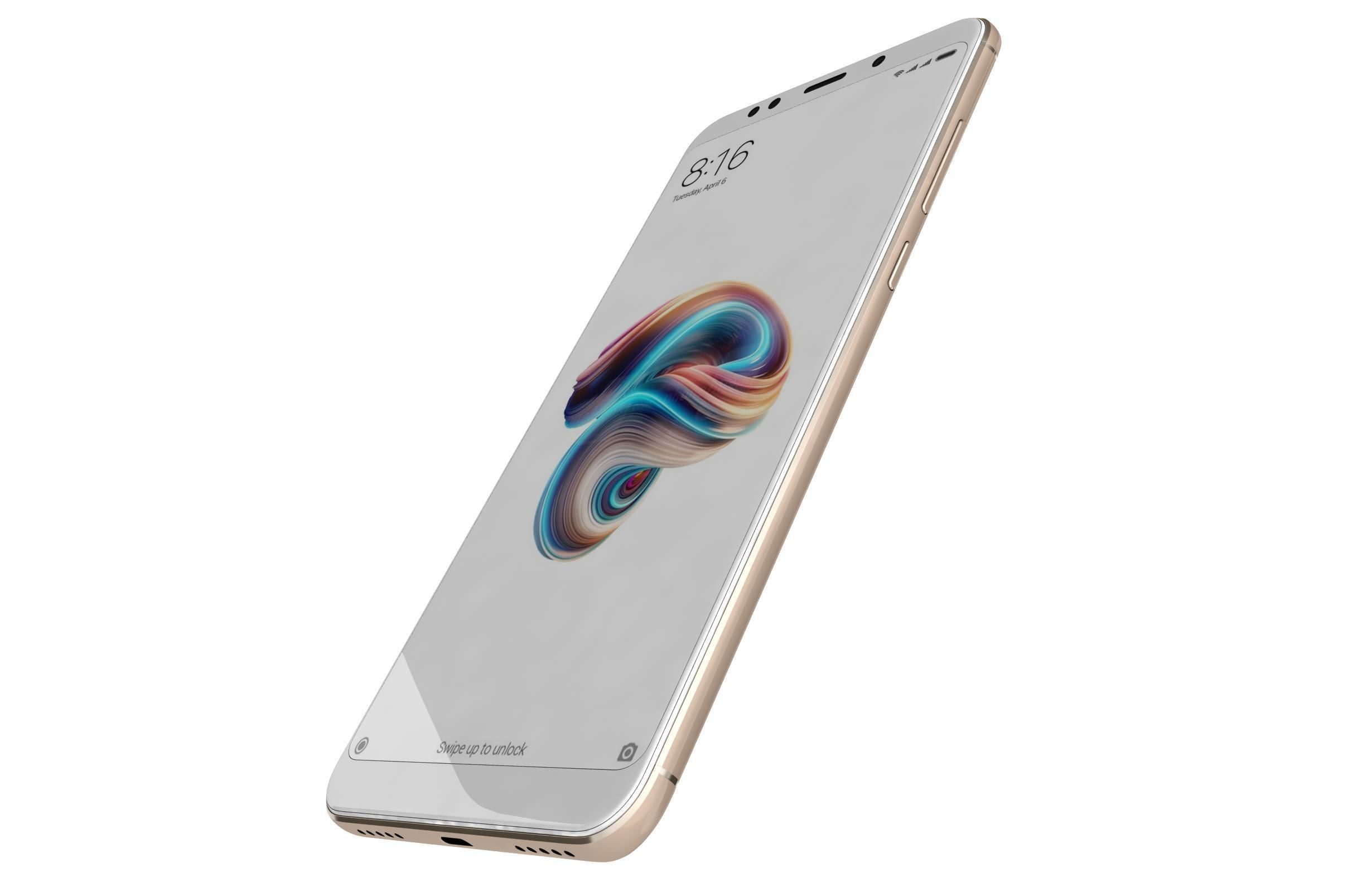 Xiaomi Redmi Note 5 Plus Gold 3D model_6