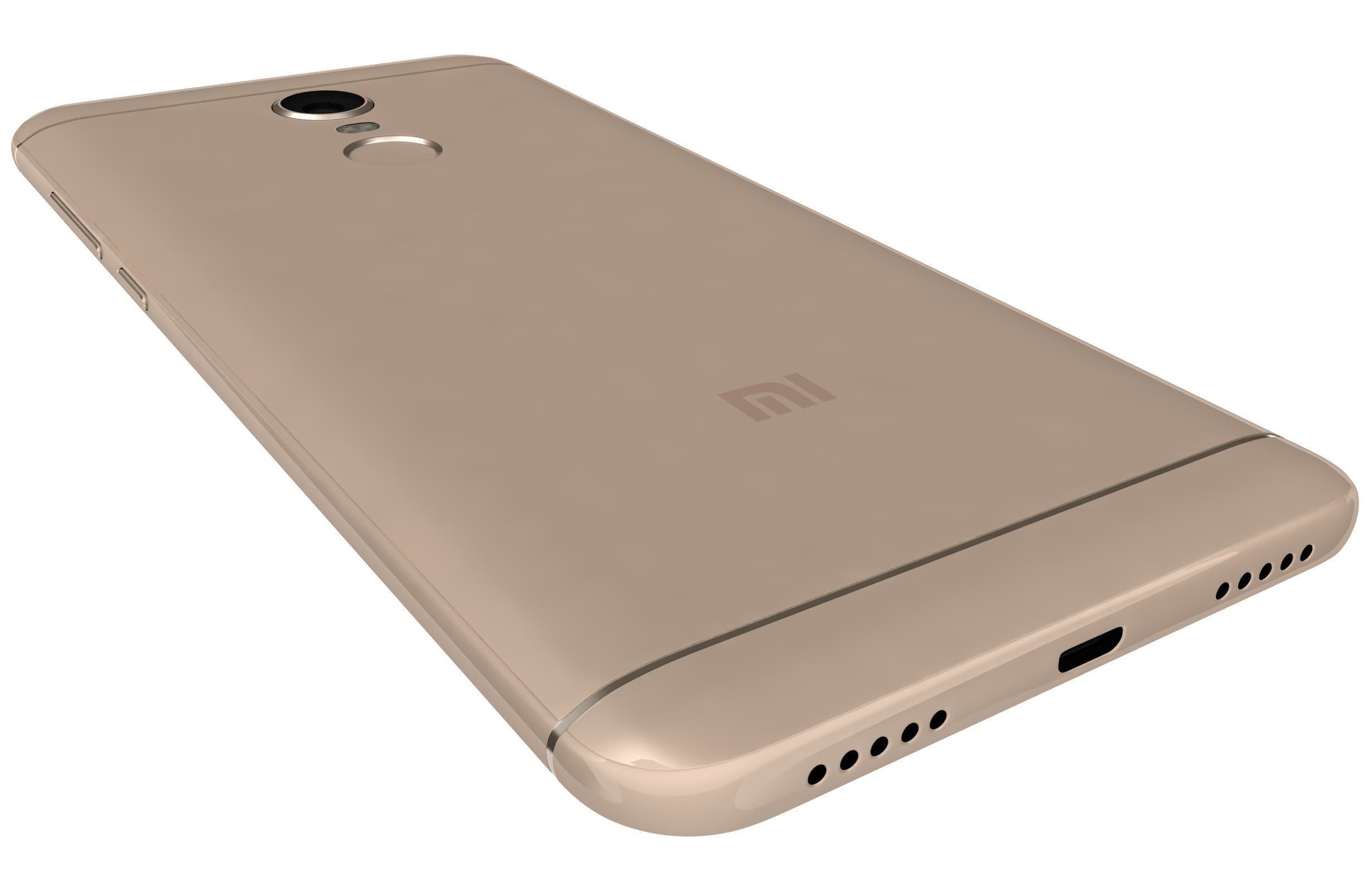 Xiaomi Redmi Note 5 Plus Gold 3D model_9