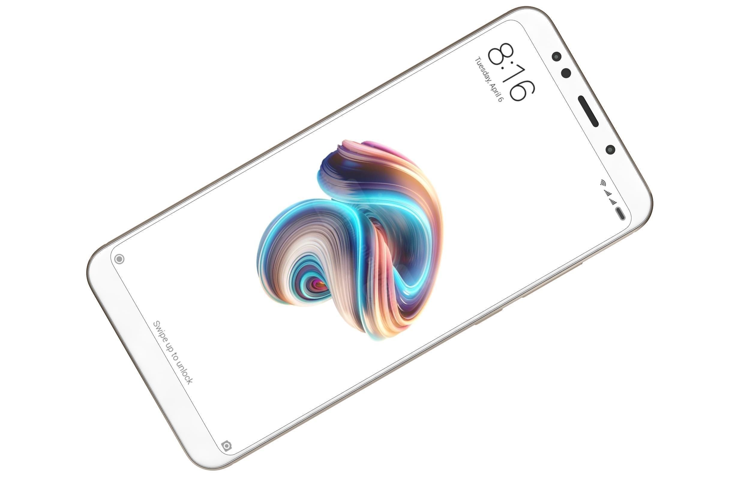 Xiaomi Redmi Note 5 Plus Gold 3D model_4