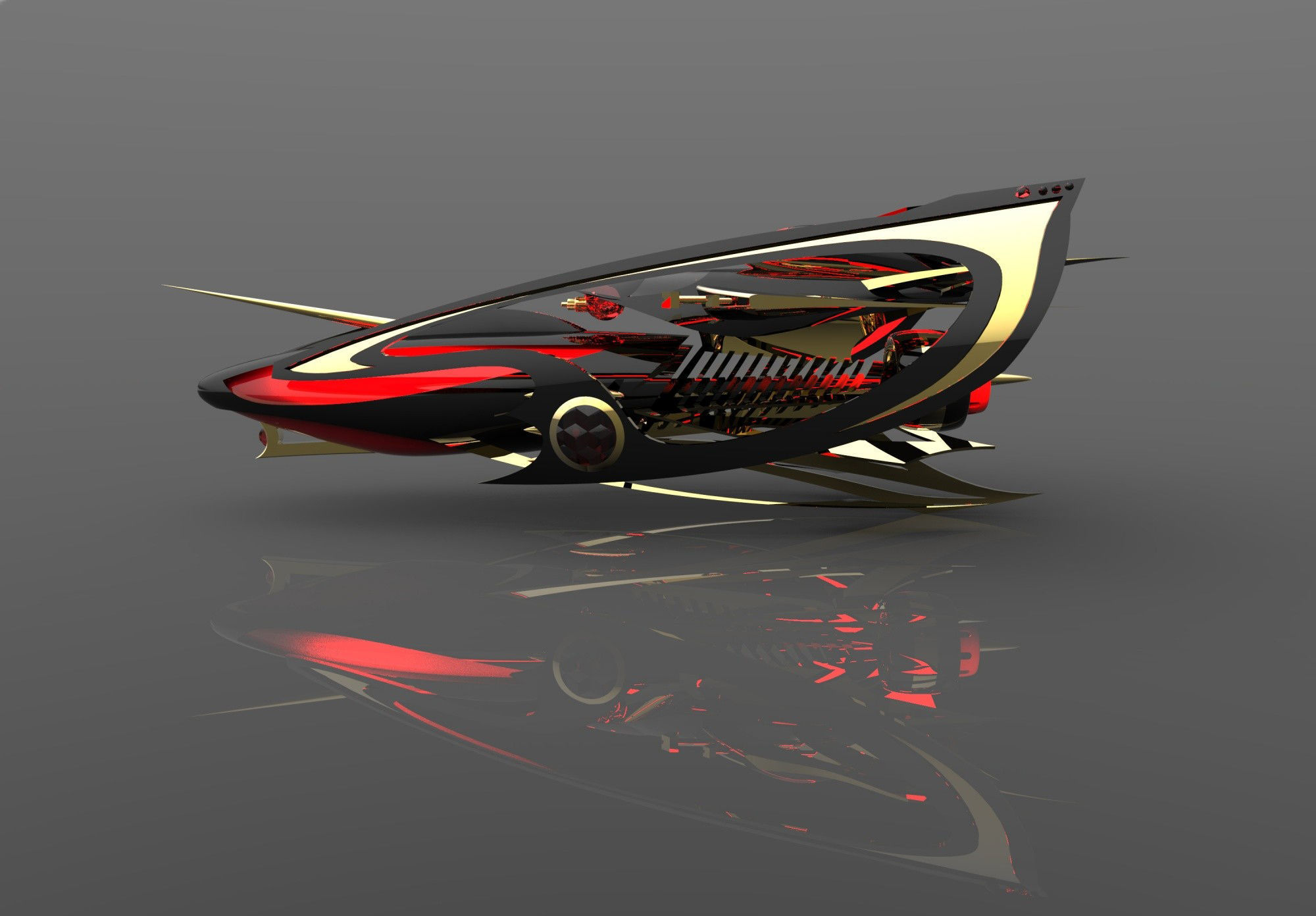 The future spacecraft 3D model_4