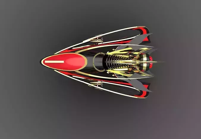 The future spacecraft 3D model