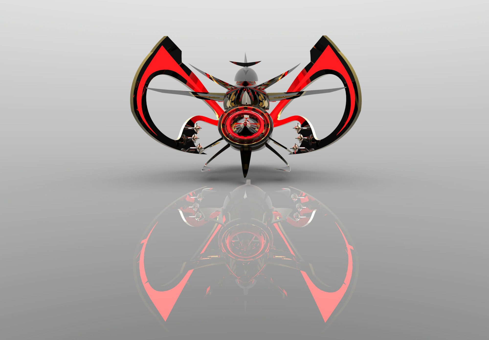 The future spacecraft 3D model_2