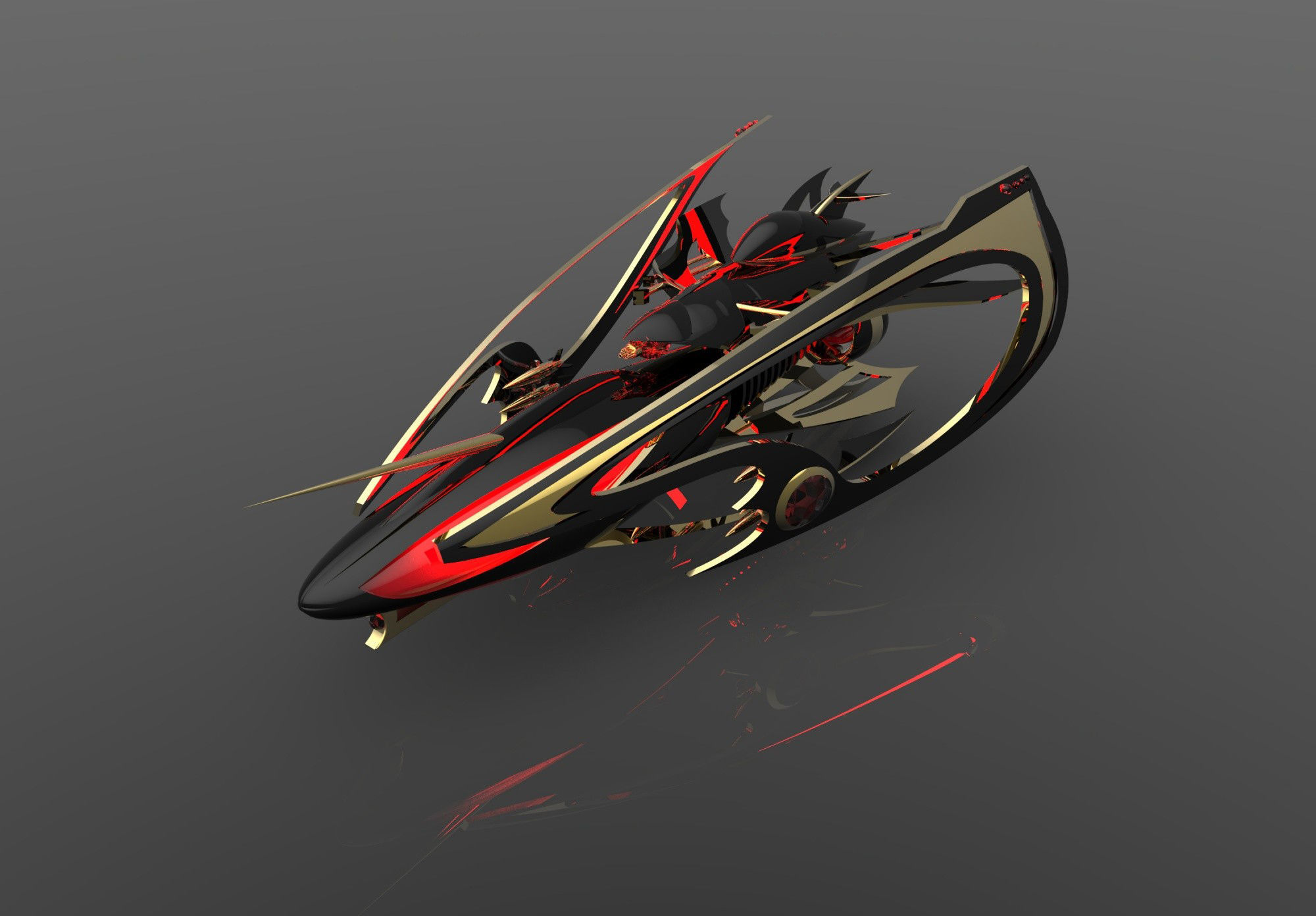 The future spacecraft 3D model_5