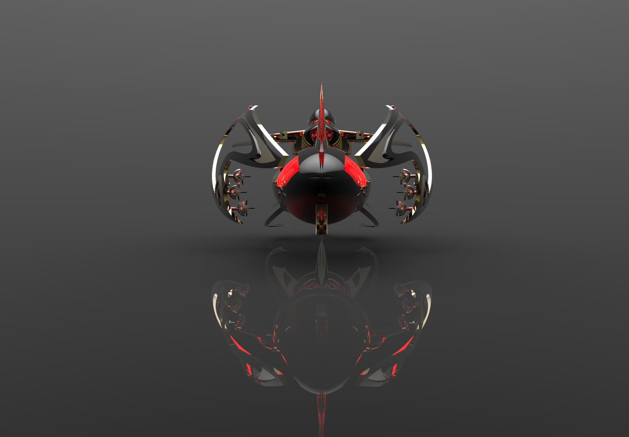 The future spacecraft 3D model_3