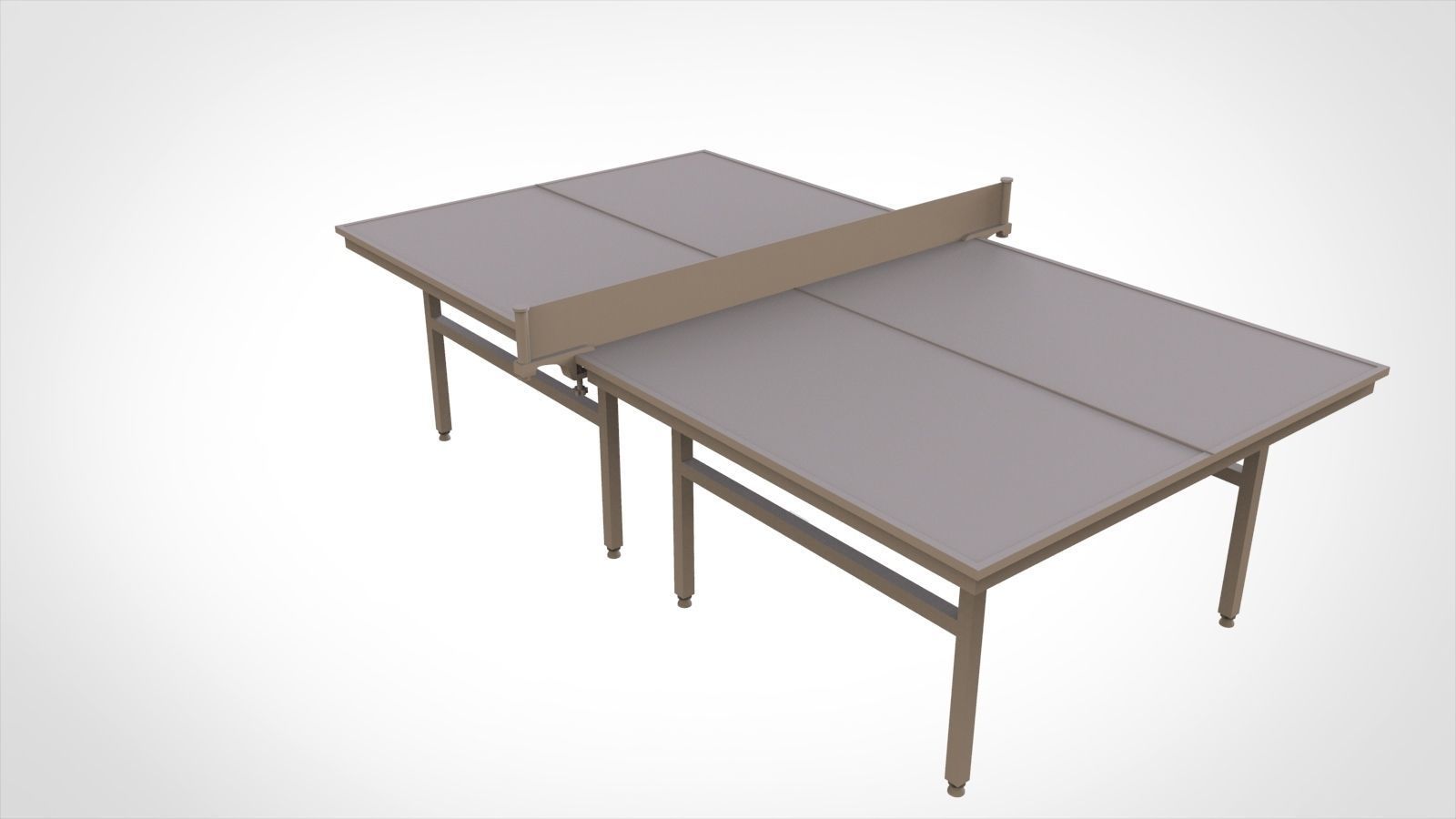 Table tennis table 3D model_7