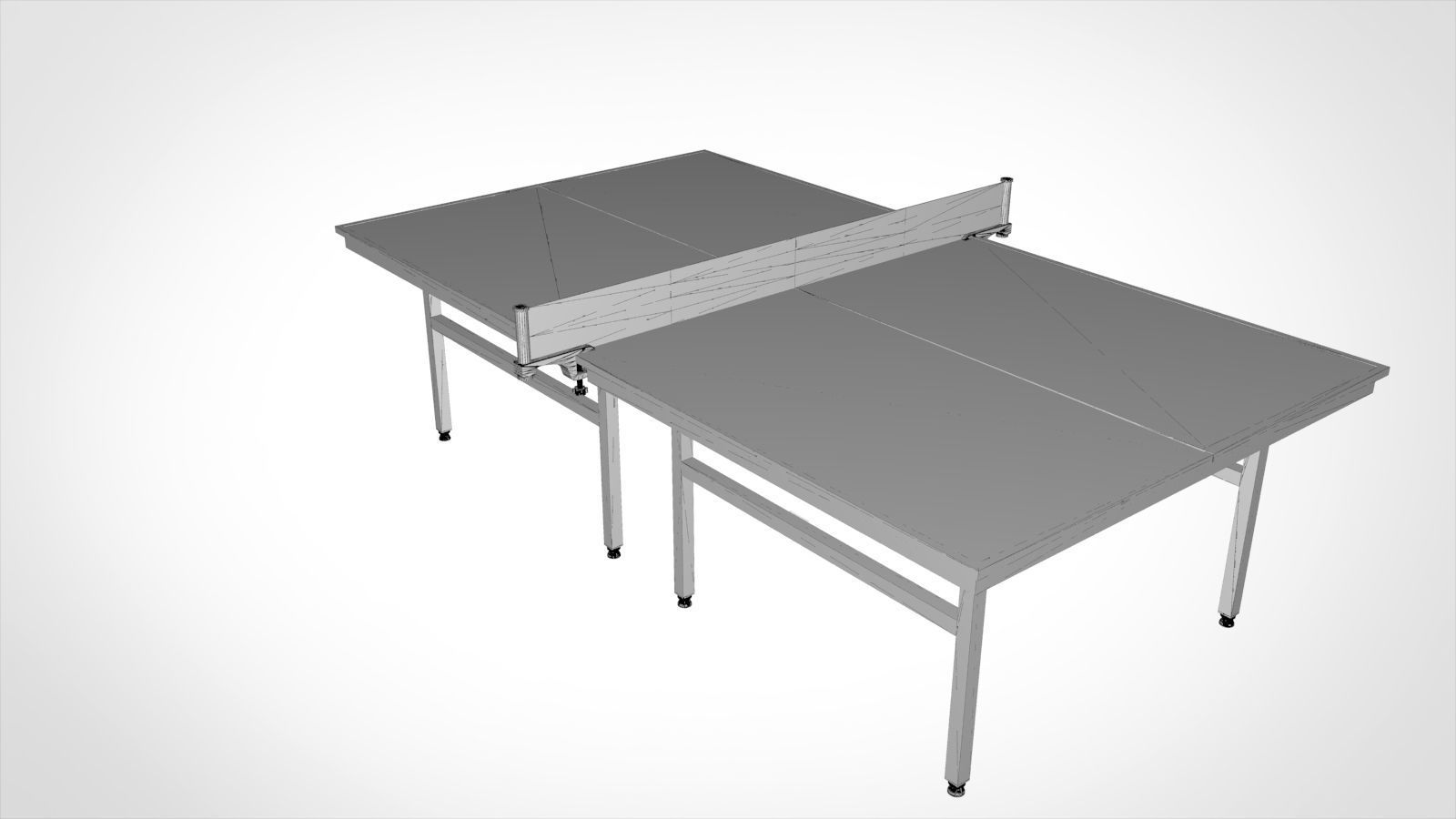 Table tennis table 3D model_8