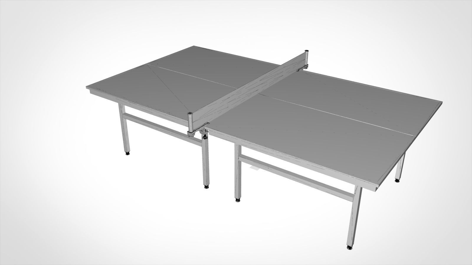 Table tennis table 3D model_10