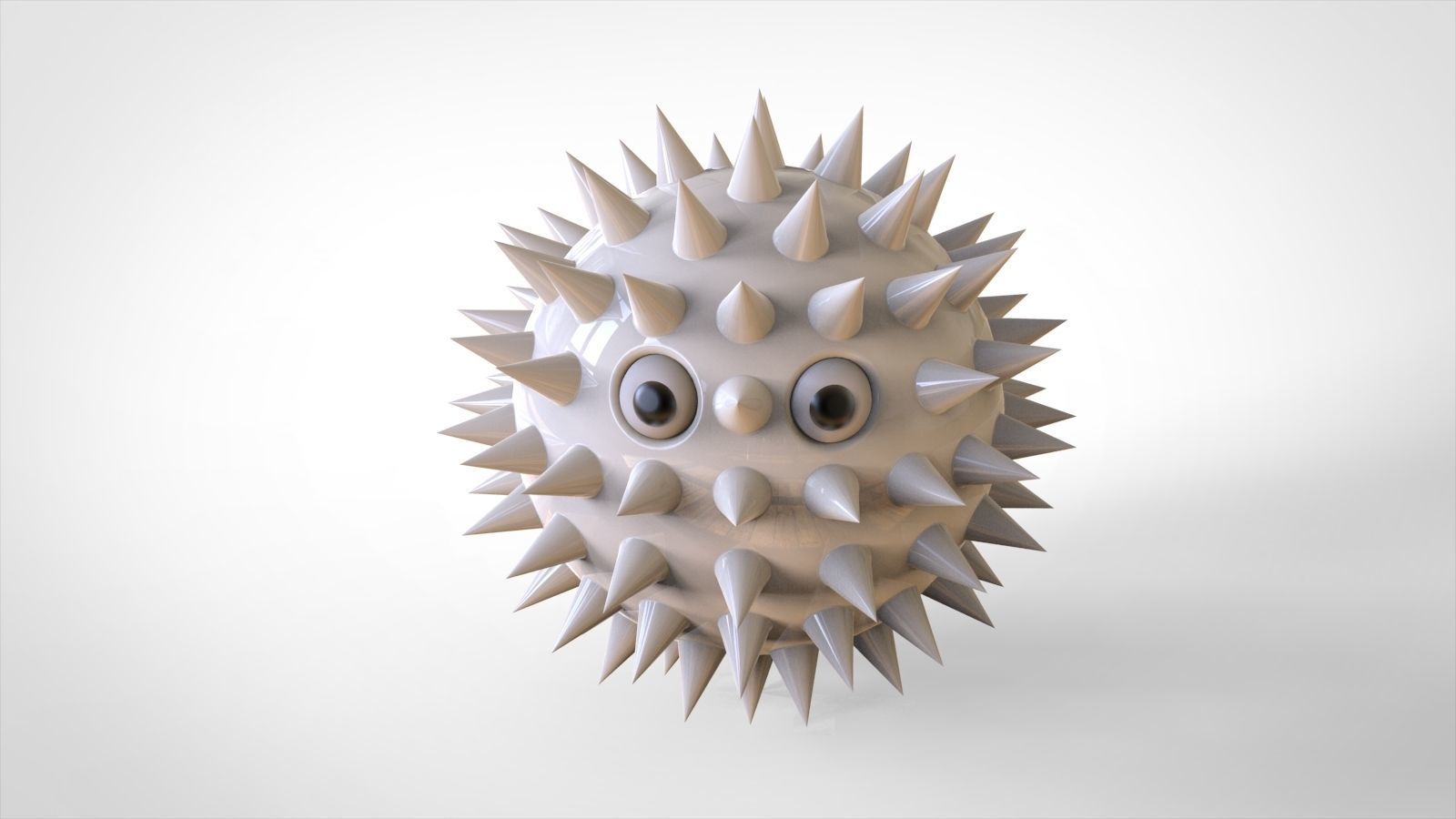 Hedgehog 3d model spiked ball 3D model_4