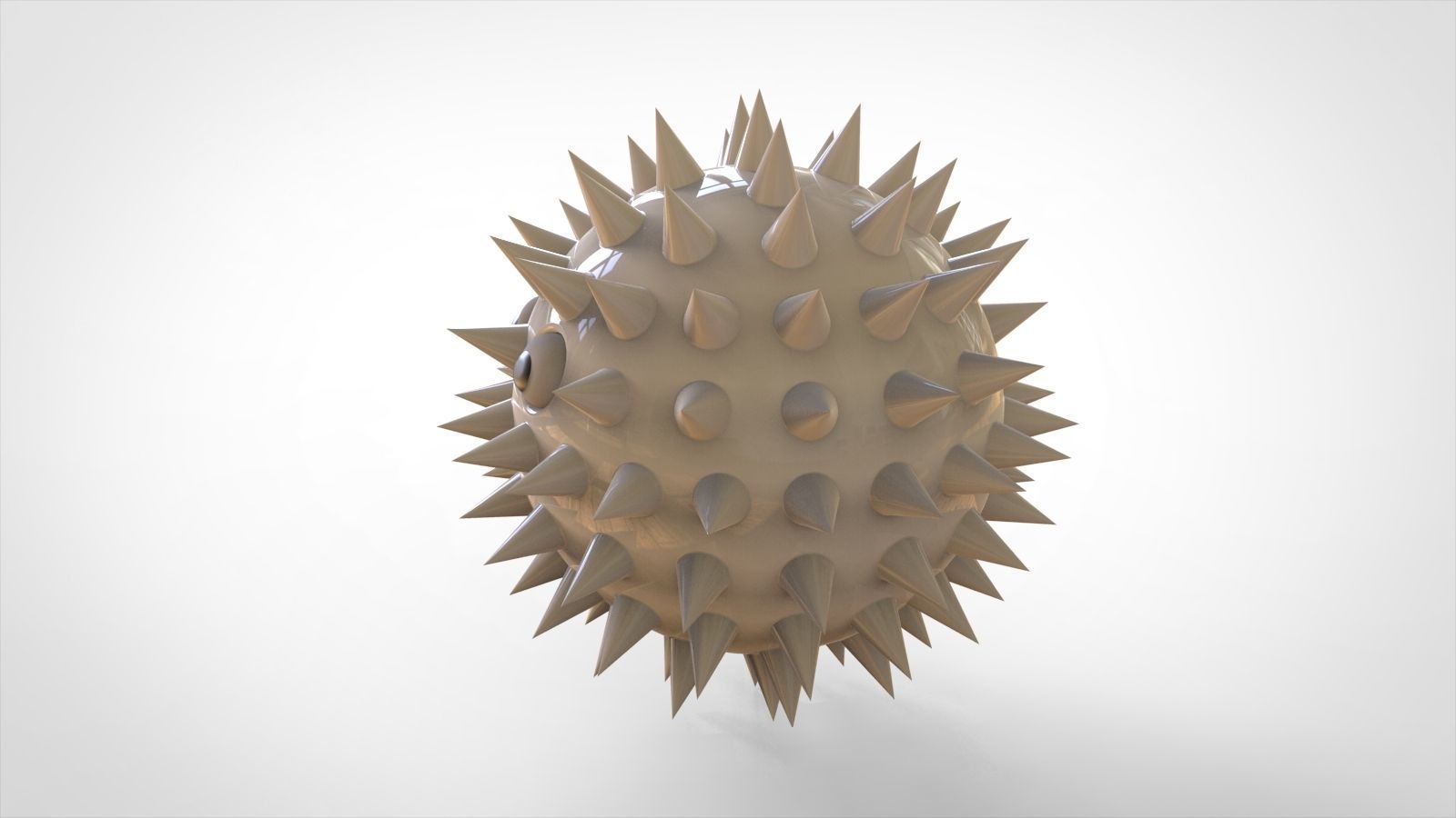 Hedgehog 3d model spiked ball 3D model_5