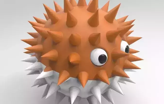 Hedgehog 3d model spiked ball 3D model