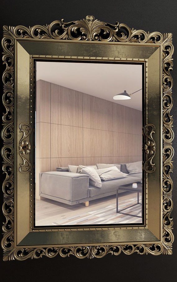 Frame living room with ornate 3D model_1