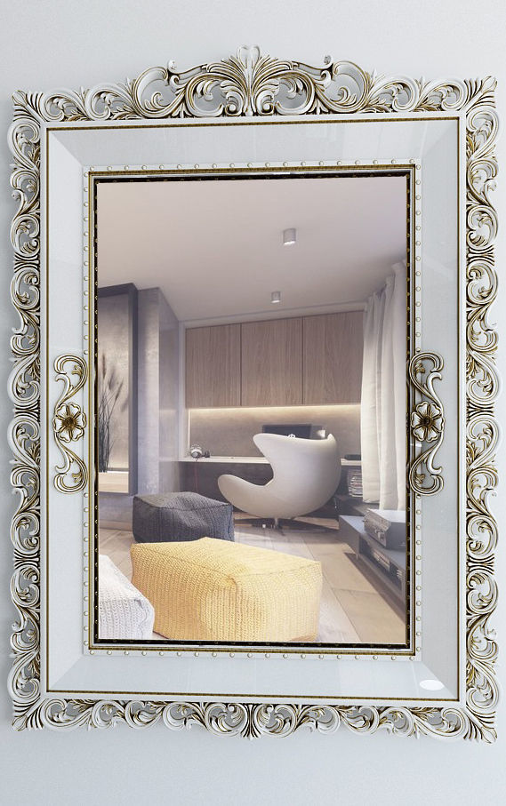 Frame living room with ornate 3D model_2