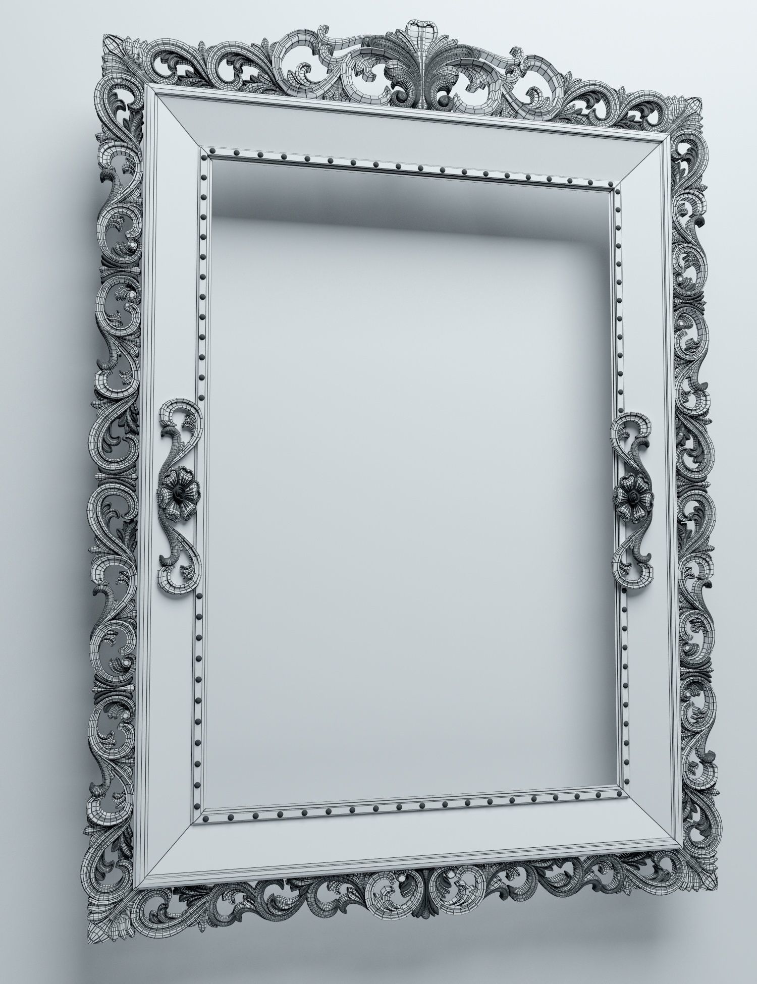 Frame living room with ornate 3D model_4