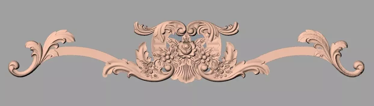 Door flower relief model STL format for CNC carving E500 3D model_0