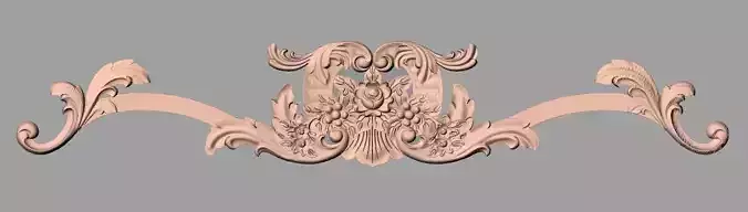 Door flower relief model STL format for CNC carving E500