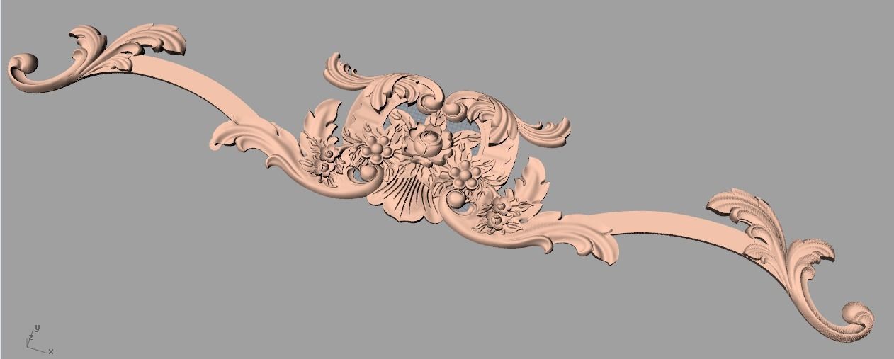 Door flower relief model STL format for CNC carving E500 3D model_1
